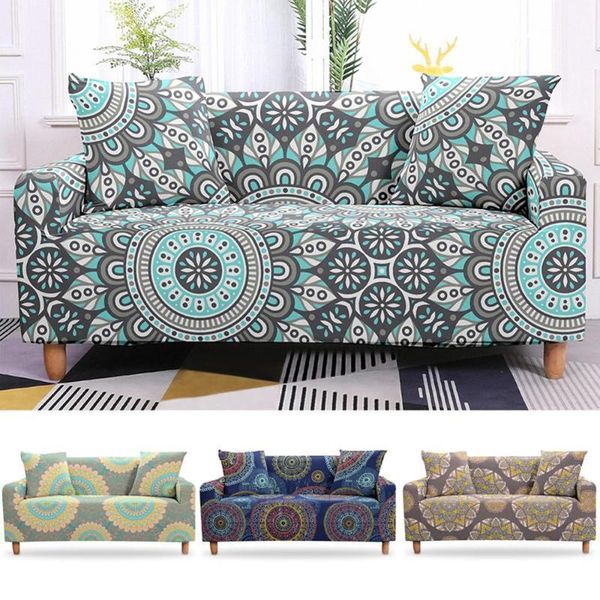 

mandala bohemian sofa cover sectional slipcover cover 2/3 seater couch elastic stretch armchair for living room1