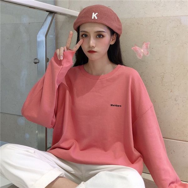 

ktqd3 women's casual autumn sweater 2020 korean style ins trendy sweater coatthin early girlfriends coat student coat large size women, Black