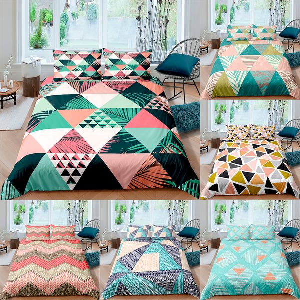 

zeimon пододеяльник установить с наволочкой геометрическая bedding обложка наборы мягкая обложка утешитель постельные принадлежности одномес
