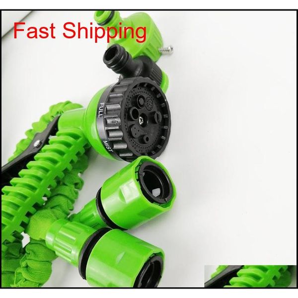 

100ft expandable flexible garden magic water hose with spray nozzle head blue green with retail jllcgh outbag2007