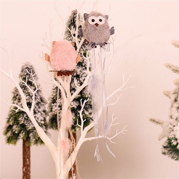 

tree owl doll creative plush ball cute pendant ornaments christmas accessories navidad