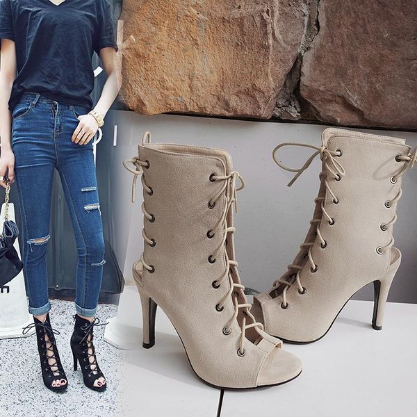 

gladiator women pumps ladies buckle strap roman high heels open toe sandals party wedding shoes size 33-43 black