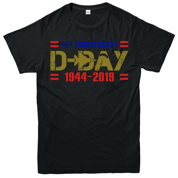 

спорт d-day 1944-2019 t-shirt, 75-летний юбилей, война, мир взрослых kid размер tee new 2019 смешные печати тенниска men горячие марка одежд