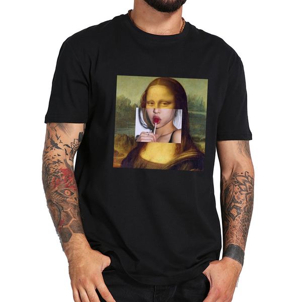 

monna lisa t shirt gioconda tshirt eu size crew neck short sleeved premium camiseta sport hooded sweatshirt hoodie