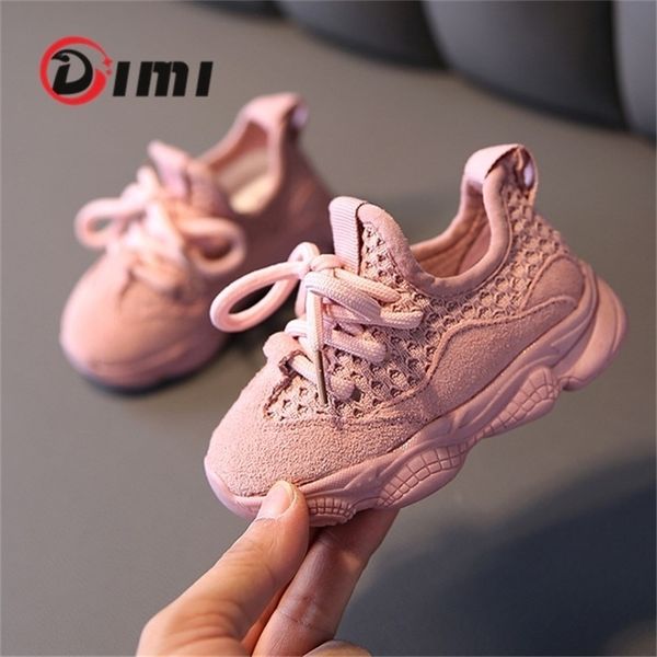 DIMI Autunno Baby Girl Boy Primi camminatori Scarpe da bambino Infantile Scarpe da corsa casual Fondo morbido Comodo e traspirante Sneaker per bambini 201222