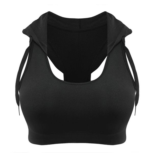 

women black sports bra push up women's gym fitness and yoga workout cropped clothing new running ladies crop hoodies, White;black