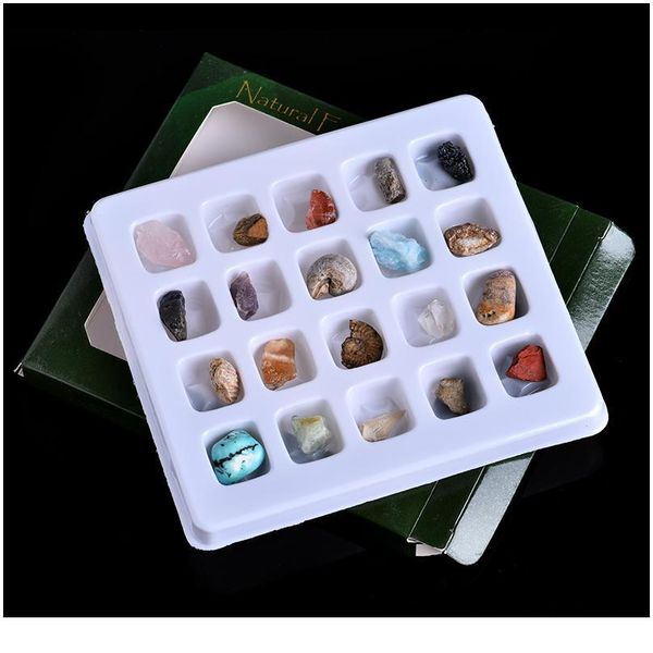 

20-in-1 combination set natural rock crystal mineral jewelry home decoration study room decoration diy gift de jllcmx, Black