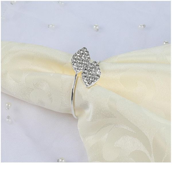 

fashion style gold silver glitter diamond napkin rings towel napkin holder for wedding party banquet dinner ho jllweg