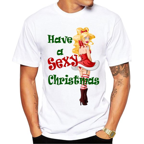 

2018 have a christmas men's t-shirt fashion elf girl printed men t shirts short sleeve funny sport hooded sweatshirt hoodie