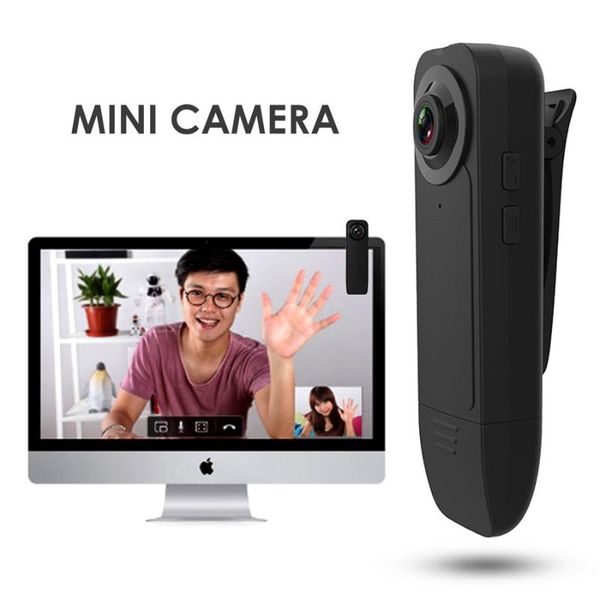 

2020 new a18 mini camera with pocket clip portable security camera support tf card video recording night vision snapshot