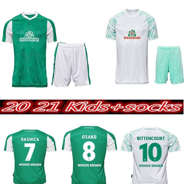 

promotion2020 2021 sv werder bremen home pizarro eggestein soccer jersey 20 21 away rashica klaassen osako men +child suit, Black;yellow