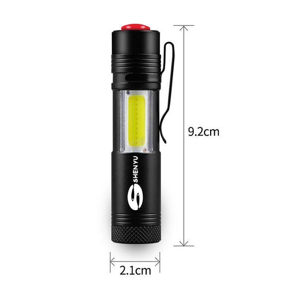 

shenyu cob мини penlight cree led light portable cree q5 светодиодный фонарик 4 режим фокусировки факел портативный стробоскоп фонарь фонарь