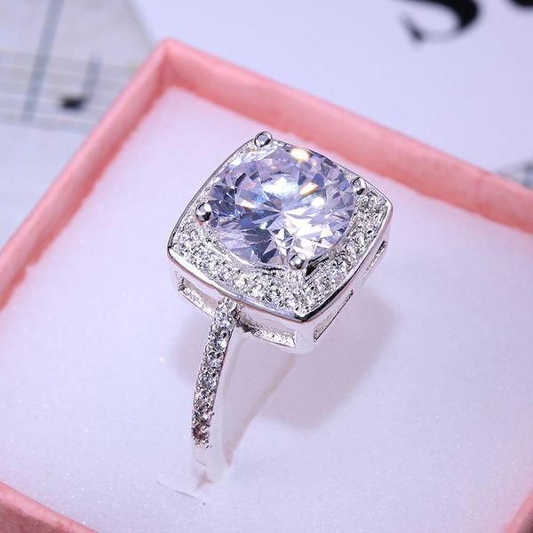 

accessories shine creative zircon women's ring hand ornaments eight heart eight arrow zircon ring wholesale, Golden;silver