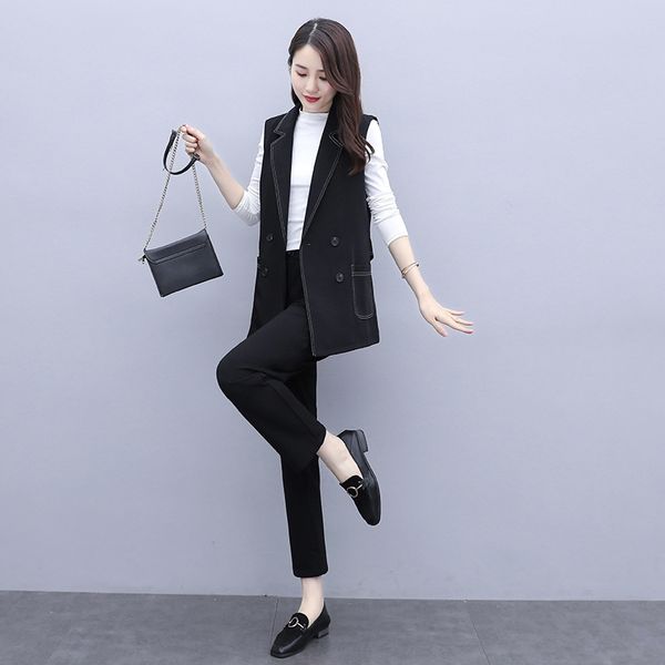 

autumn new personalized suit waistcoatelegant and slim fit two piece suit2020 origin autumn new fashion personalized waistcoat suit waistcoa, Gray