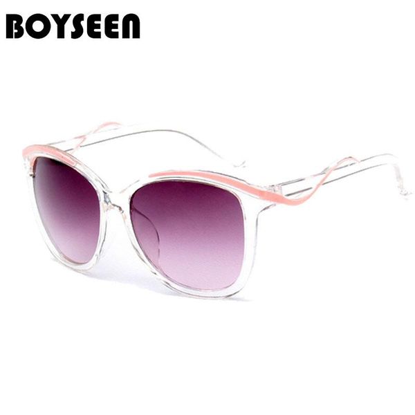

sunglasses boyseen fashion women classic brand designer female twin-beams coating mirror flat panel lens 5095, White;black