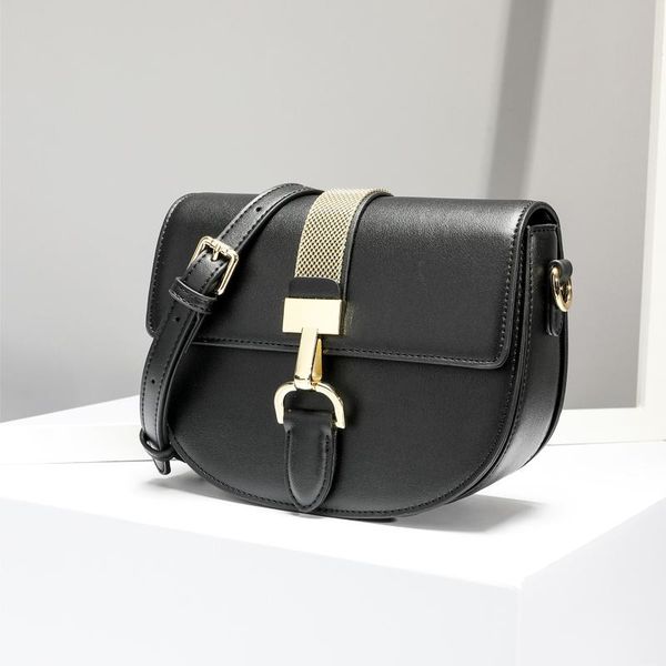 

cross body women's crossbody semicircle small bag 2021 color matching chain panelled shoulder messenger bags sac a main
