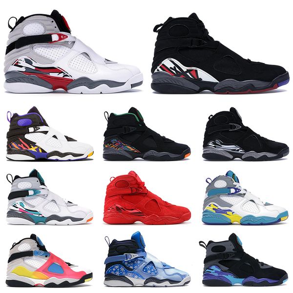 

new mens basketball shoes 8s multi color snowflake aqua south beach three peat tinker chrome playoffs 8 men trainers sports sneakers