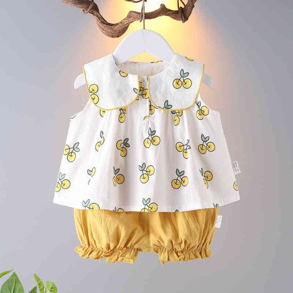 

girl outfit sets kids sportswear clothes fashion 2022 summer suit sport toddler baby clothing children t y220312, White