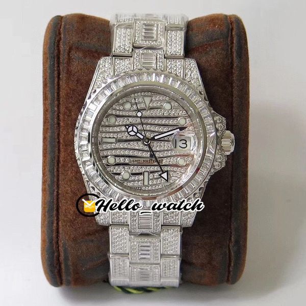 

версия twf обновления новых gmt 116769 116759 eta2824 автоматические мужские часы dialms dials 904l стальные алмазные браслетные часы hwrx h, Slivery;brown