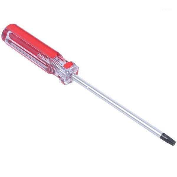 

2 pcs red clear antislip handle 4mm magnet tip t25 security torx screwdrivers1