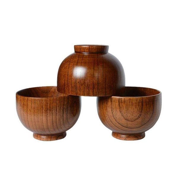 

natual wood round salad bowl kitchen handmade childr sqcgir bbgargden