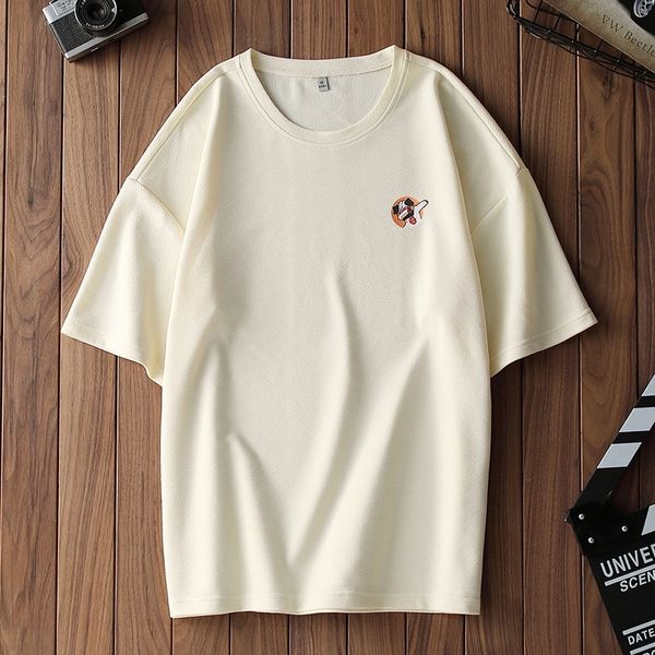 

new solid 2021 t-shirt mode from men with short sleeves male men's t-shirts covers t fret plus size k137 esvn, White;black