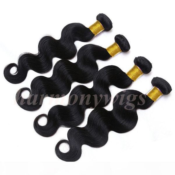 

virgin human hair bundles brazilian hair weaves body wave 8~40inch unprocessed peruvian indian malaysian dyeable remy hair extensions, Black