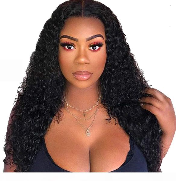 

8a 360 pre-plucked human hair lace front wigs brazilian hair deep wave 13*4 lace frontal wigs medium size full lace human hair wigs, Black;brown