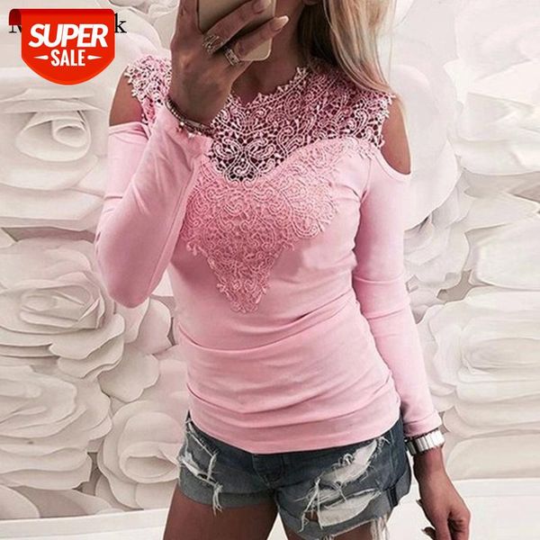 

new spring embroidery hollow out female shirts long sleeve lace cotton shirts blouses casual solid women blouse 12679 #j17h, White