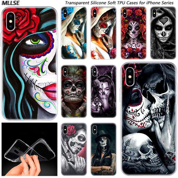 

bgrfstylish silicone cover with skull and skull embossing vip 11 pro xs max x xr 7 8 6s plus 5s se soft tpu caseswza