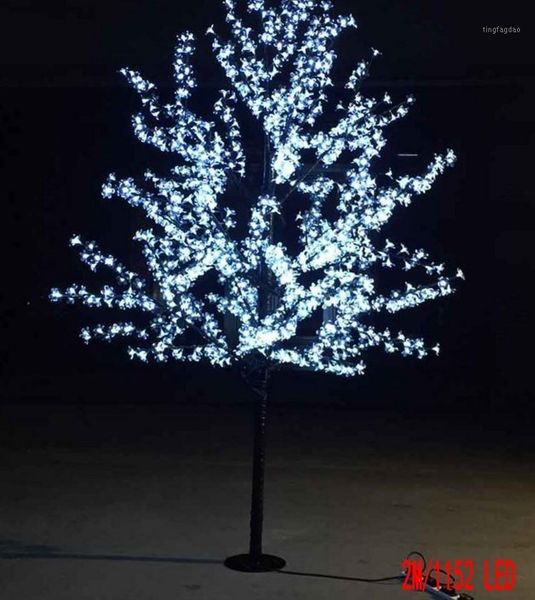 

christmas decorations 1.8m 2m 3m shiny led cherry blossom tree lighting waterproof garden landscape decoration lamp for wedding party decor1