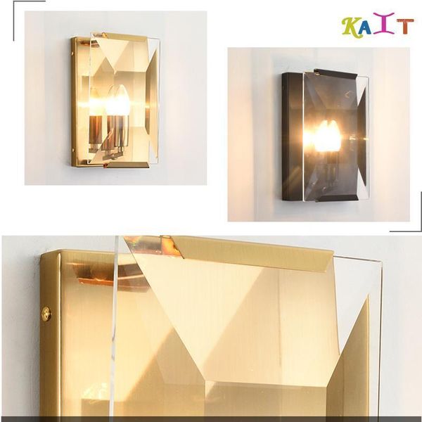 

artistic modern led wall light crystal wall home lighting sconces lamp1