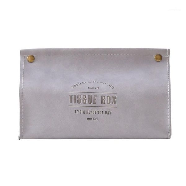 

tissue boxes & napkins home box office storage case restaurants el nordic style pu leather soft foldable bedroom napkin holder letter print1
