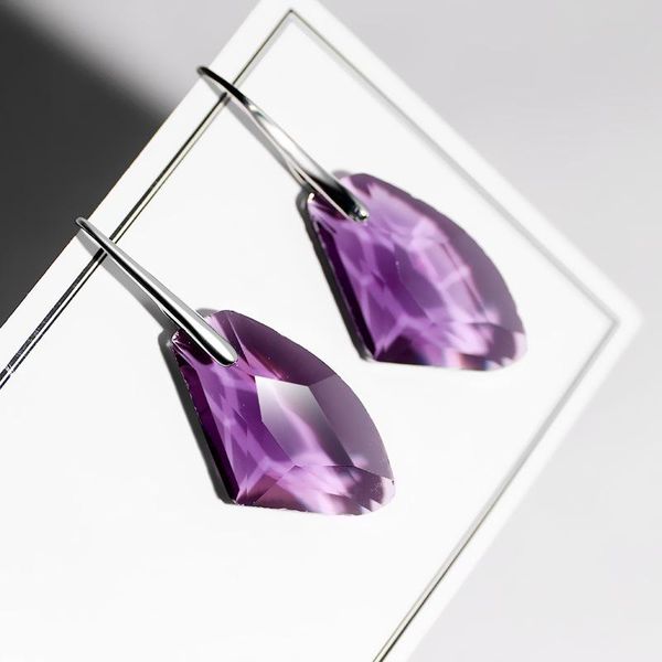

dangle & chandelier moonrocy silver color purple red crystal earrings for women party bohemia girls gift drop jewelry wholesale earring