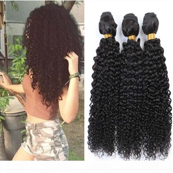 

factory wholesale human hair bundles kinky curly natural color for black beautiful women 9a with low price high quality, Black;brown