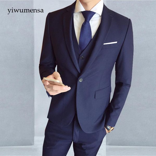 

men's suits & blazers terno masculino tuxedo italian ivory men custom made slim fit 3 piece wedding for 2021 traje hombre anzug herren, White;black