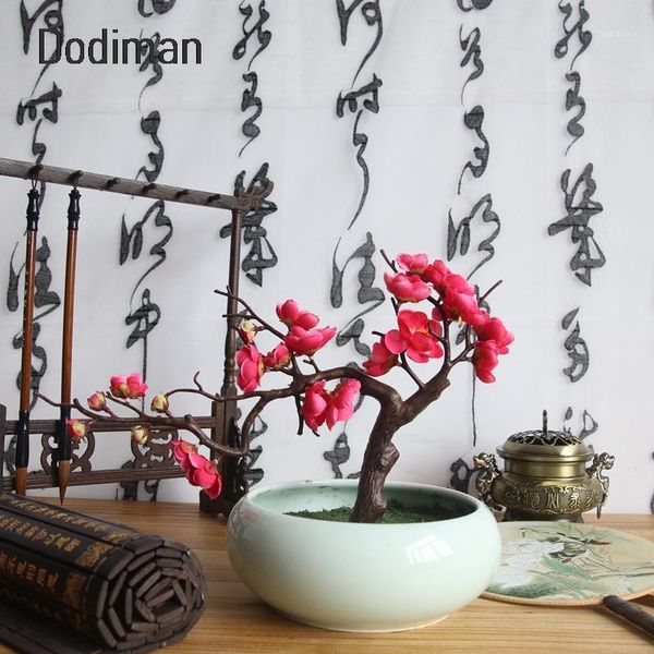 

classical artificial flower garden plum blossom peach flower home garden wedding bonsai tree branches diy decor wedding1