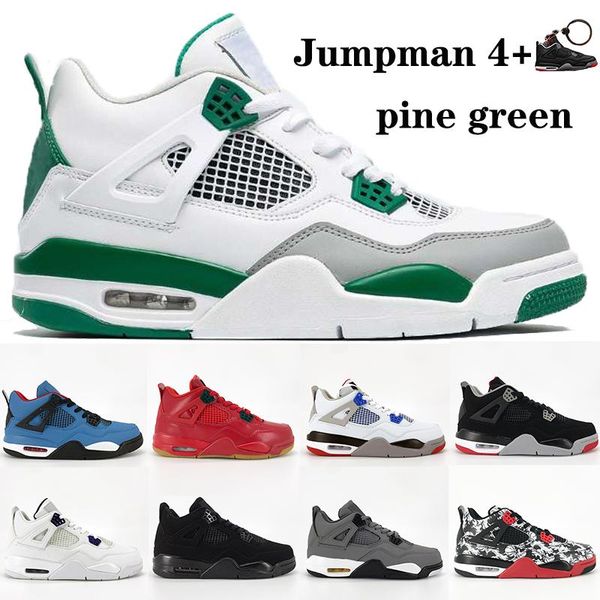 

новые 4 4s сосна зеленый jumpman мужчин баскетбол обувь металлический фиолетовый черный кот то, что домкрат разводили кактус муссон синий en