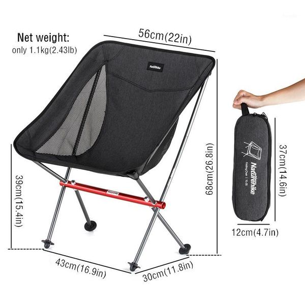 

camp furniture naturehike ultralight portable folding chair camping hiking fishing foldable comfortable moon with backrest1