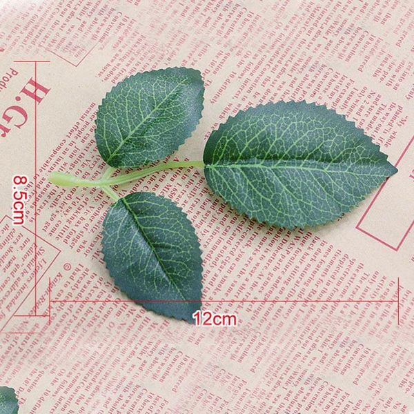 

10pcs artificial rose flower leaves high simulation leaves for nylon stocking flower made diy home garden decoration crafts bbykar