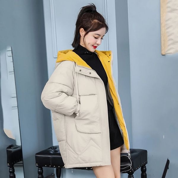 

2021 New Long Solid Parkas Winter with Hood Plus Size Female Jackets Released Korean Style Thick Ladies'jackets 4jpm, Black
