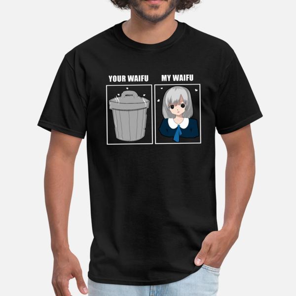 

your waifu is trash waifu t shirt classic print o-neck tracksuit hoodie sweatshirt