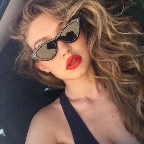 

vintage cateye sunglasses women retro small cat eye sun glasses brand designer colorful eyewear for female