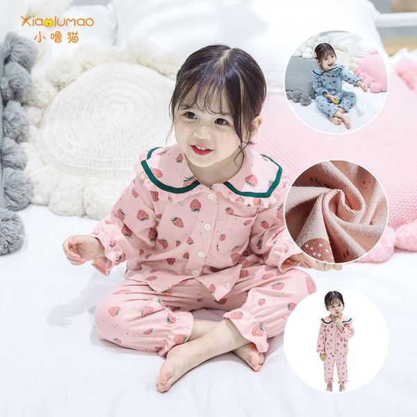 

baby pajamas long sleeve kids pajamas autumn pajamas set kids night suit kids sleepwear sleep wear for kid wlolesale clothes c1019, Blue;red