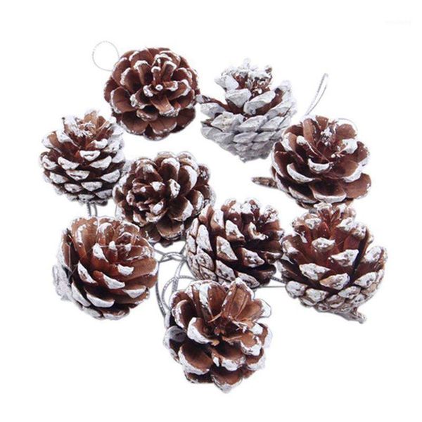 

christmas decorations 9 pieces pine cones ornaments for xmas tree party craft1