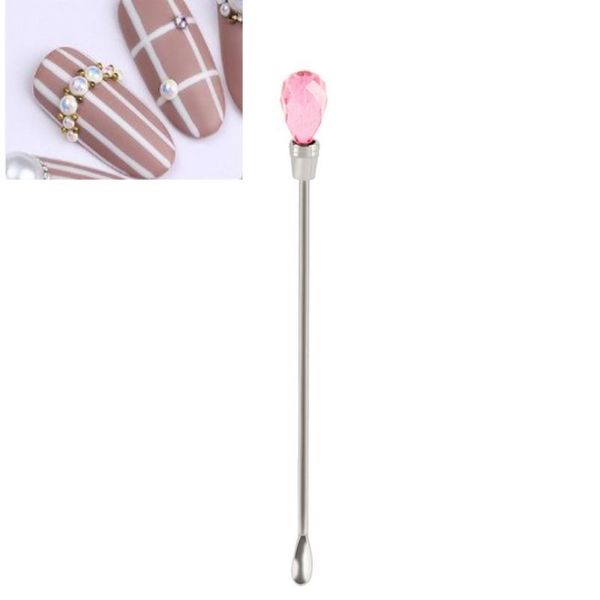 

new arrival nail powder liquid stirring rod dotting pen stick new nail art buffer file pro manicure dev qylhcb