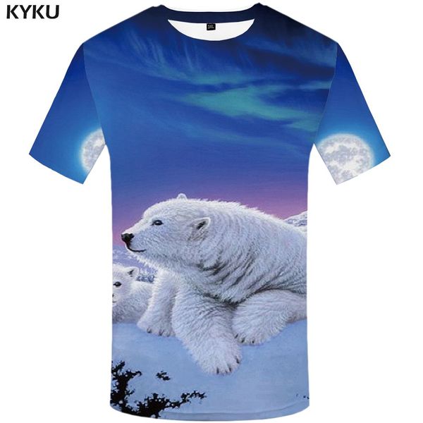 

bear men animal punk rock black cool summer 3d print shirts comics hippie graphic men clothing
