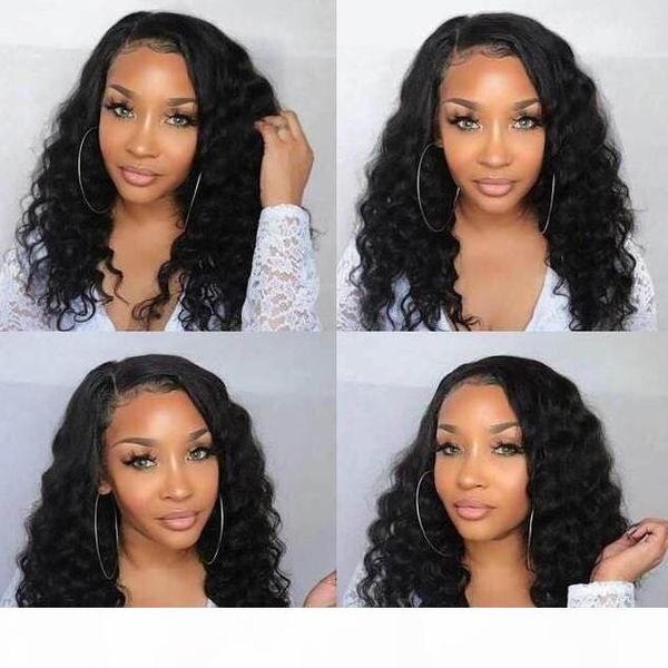 

human hair wigs loose deep wave full lace wigs for women peruvian hair glueless lace front wig natural color, Black;brown
