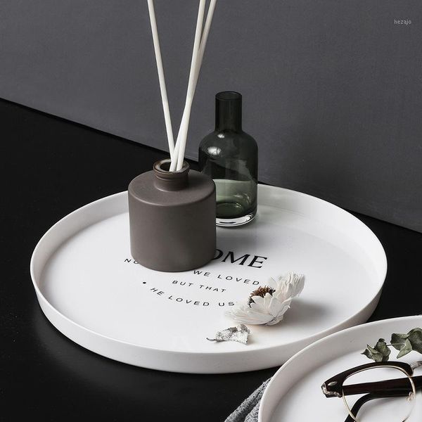 

kitchen storage & organization round plastic plates breakfast tray fast snack dessert serving plates1