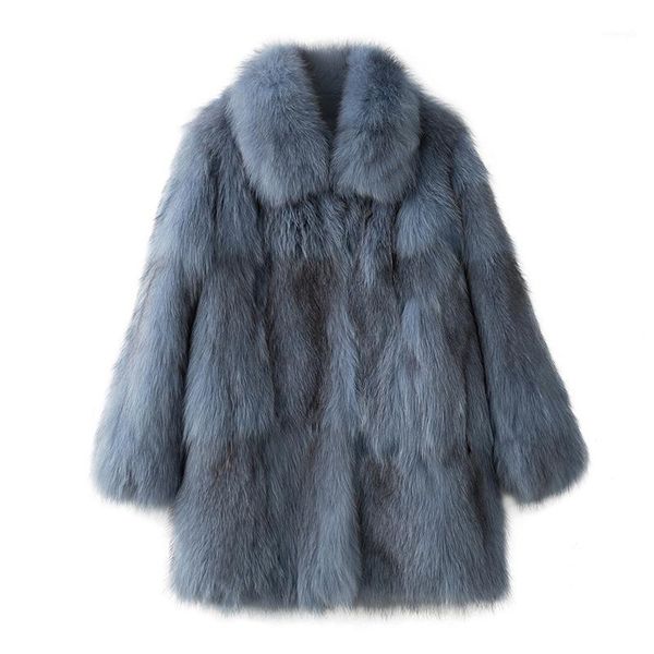 

coat female winter clothes real 2020 korean vintage jacket women elegant fur hiver streetwear warm overcoat 9051, Black